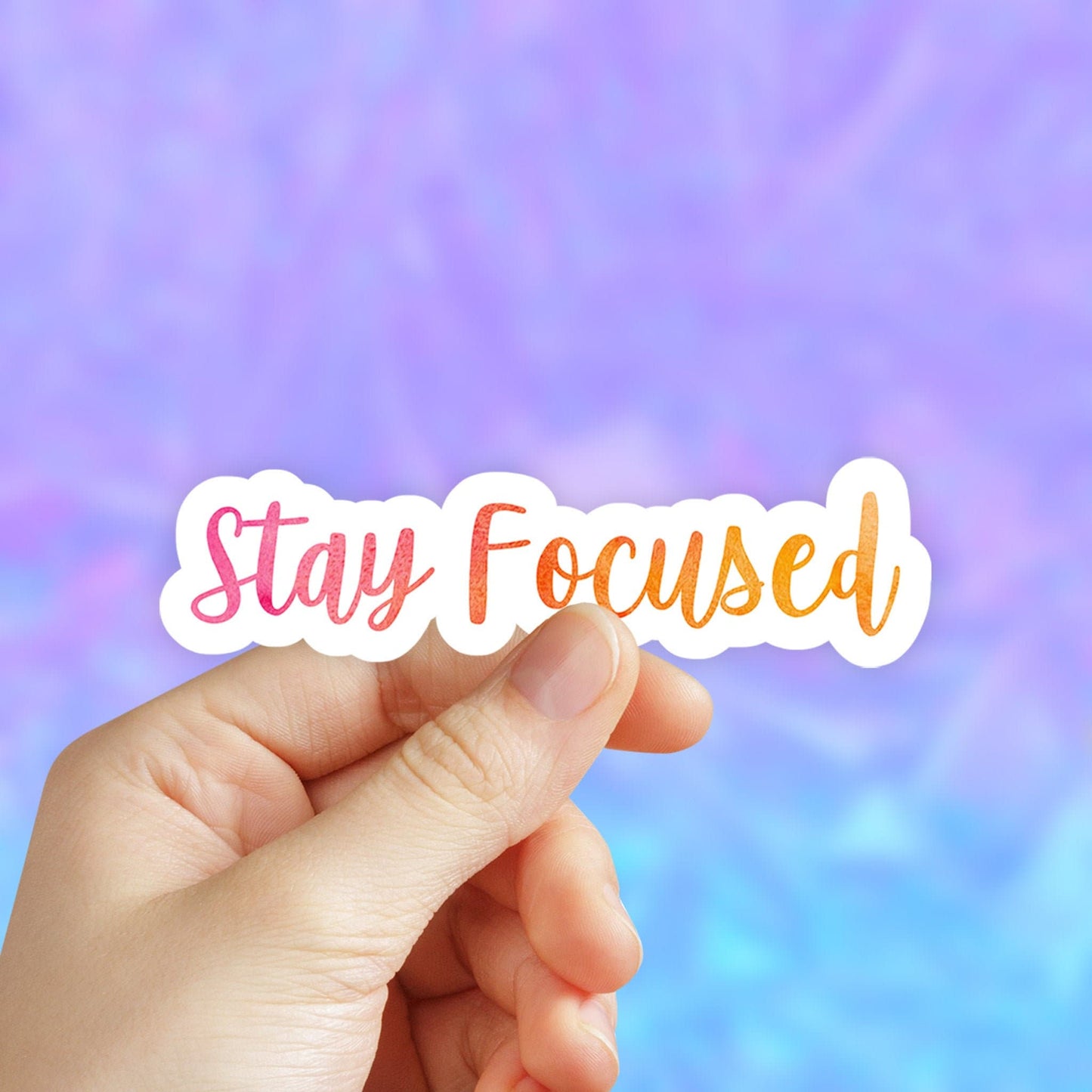 Stay Focused Sticker, VSCO Stickers, Laptop Decal, Aesthetic Stickers, Water bottle Stickers, Computer Stickers, Waterproof Stickers, Vinyl