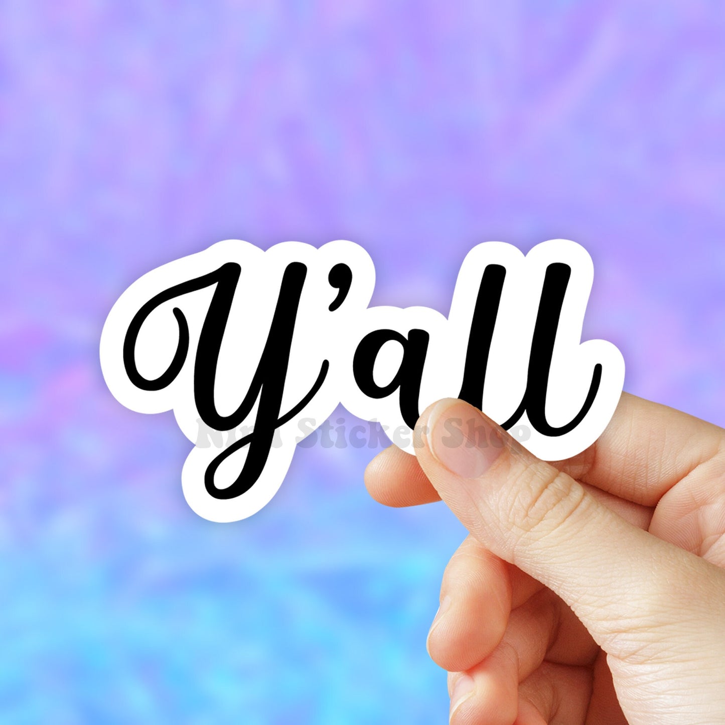 Y'all Sticker, Christian Sticker, God Faith VSCO Stickers, Vinyl Sticker, Aesthetic stickers, Laptop decal, water proof Water bottle