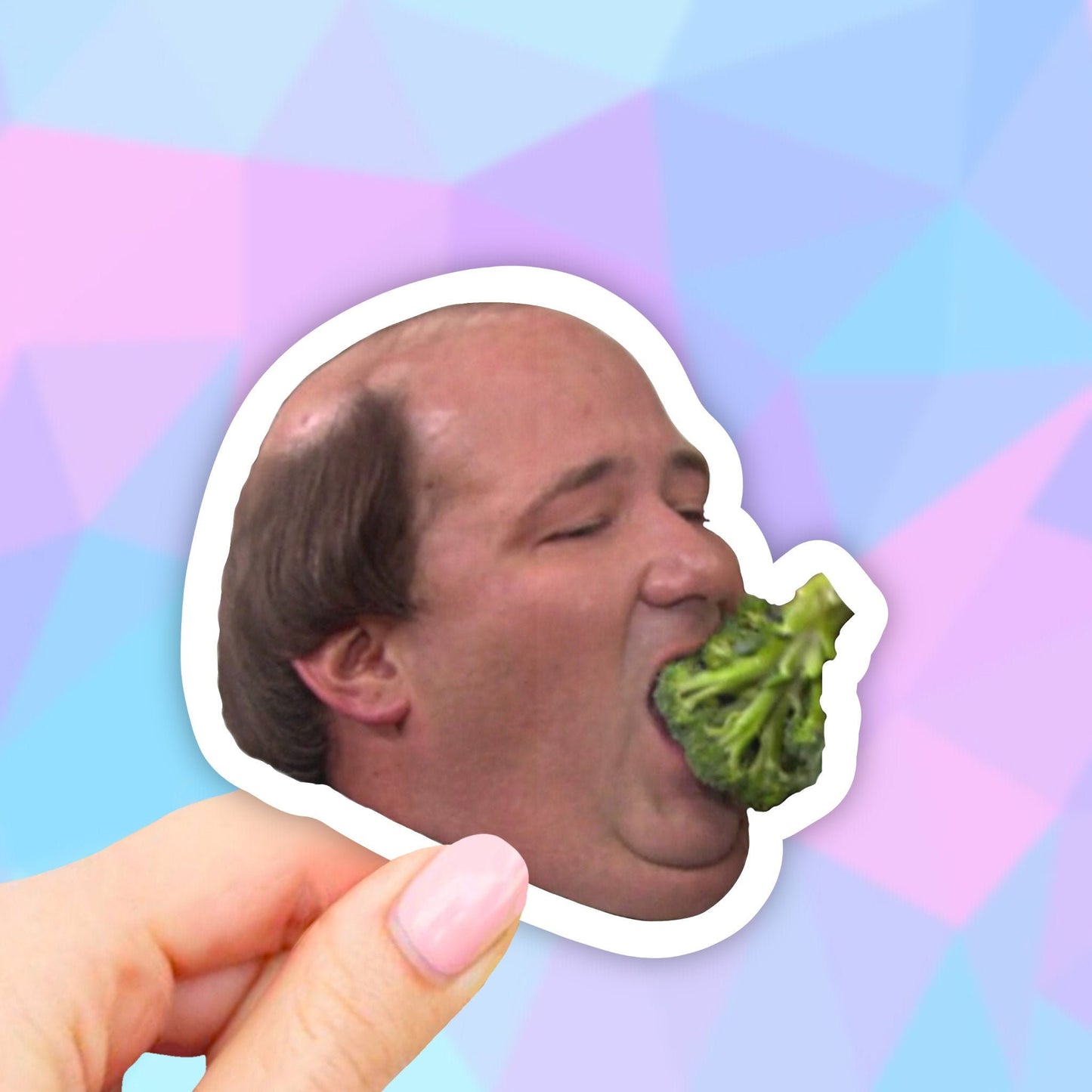 Kevin Broccoli Sticker - The Office TV Show Sticker, funny stickers, laptop stickers, water bottle sticker, vinyl laptop decal, meme sticker