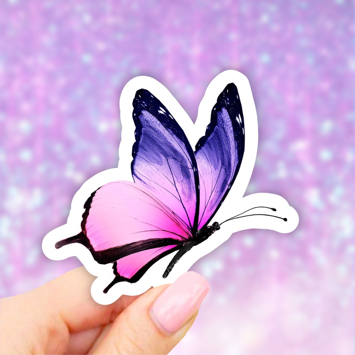Purple Butterfly Sticker