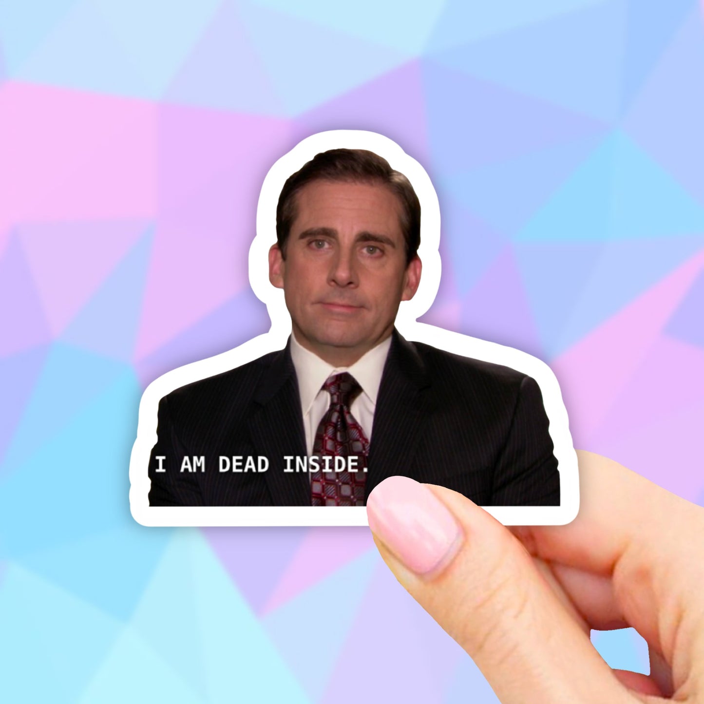 I am Dead Inside the office Sticker, The Office TV Show Stickers, funny stickers, laptop stickers, computer stickers, water bottle stickers