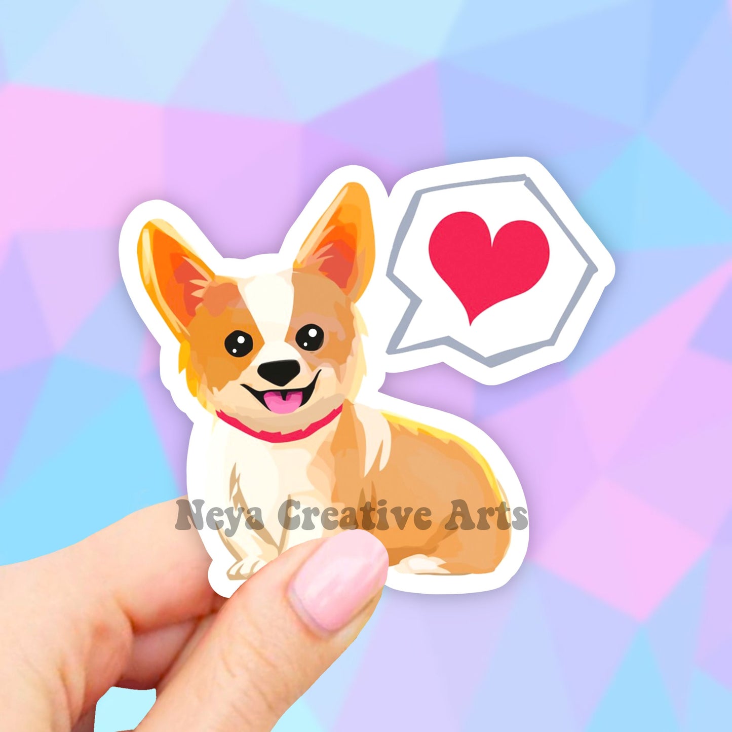 Corgi Dog Sticker, Pet Stickers, Laptop stickers, Aesthetic Stickers, Water bottle Stickers, Computer stickers, Waterproof Stickers, Decal