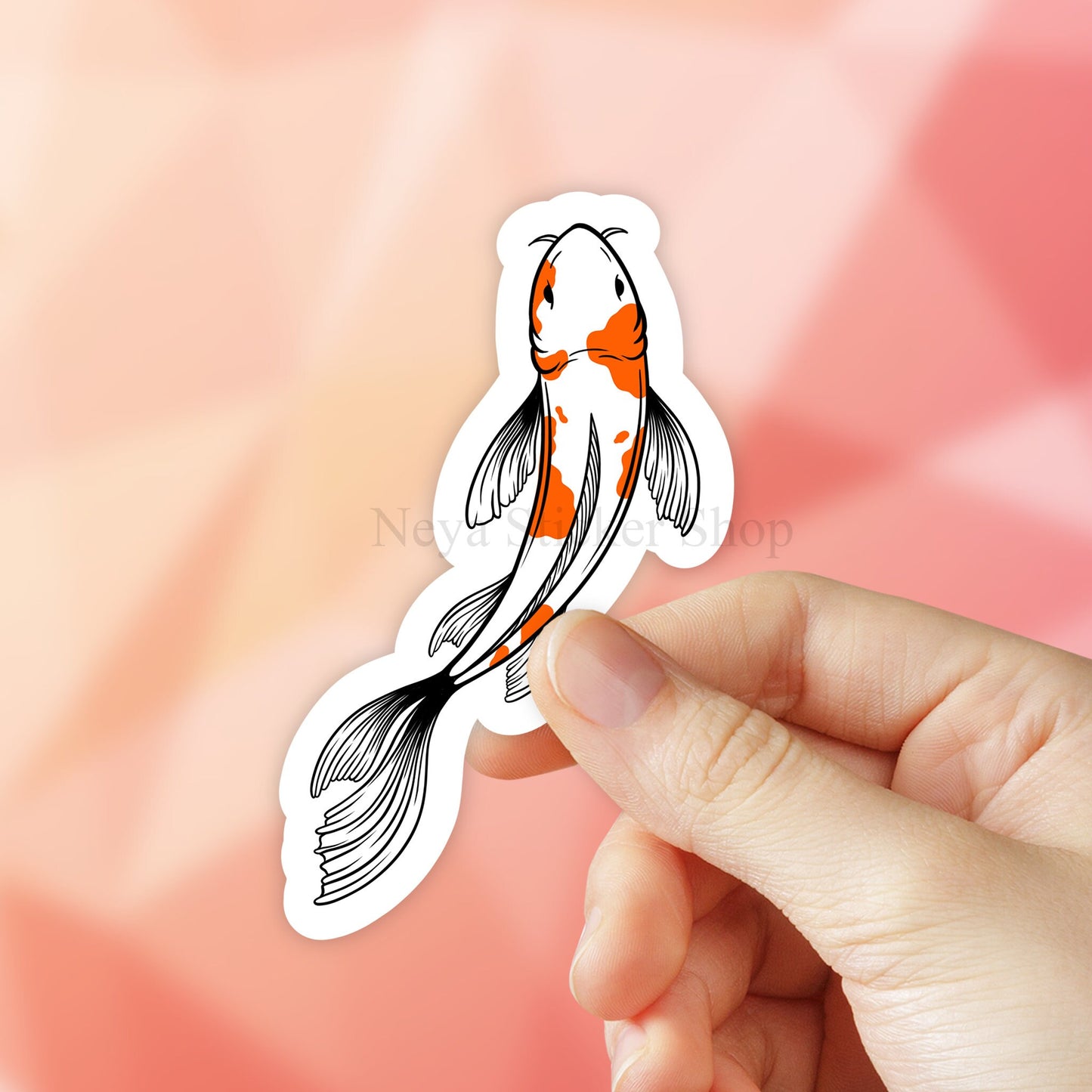 Koi Fish Sticker, Laptop Stickers, VSCO Stickers, Vinyl Decal, Computer Sticker, water bottle Stickers, planner, bullet journal, scrapbook