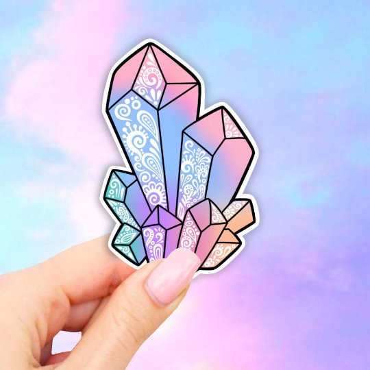 Mandala Crystal Sticker, vinyl Stickers, Laptop Decal, Vinyl Stickers, Waterbottle Decal, Waterproof Stickers, Computer Stickers, Car Decal