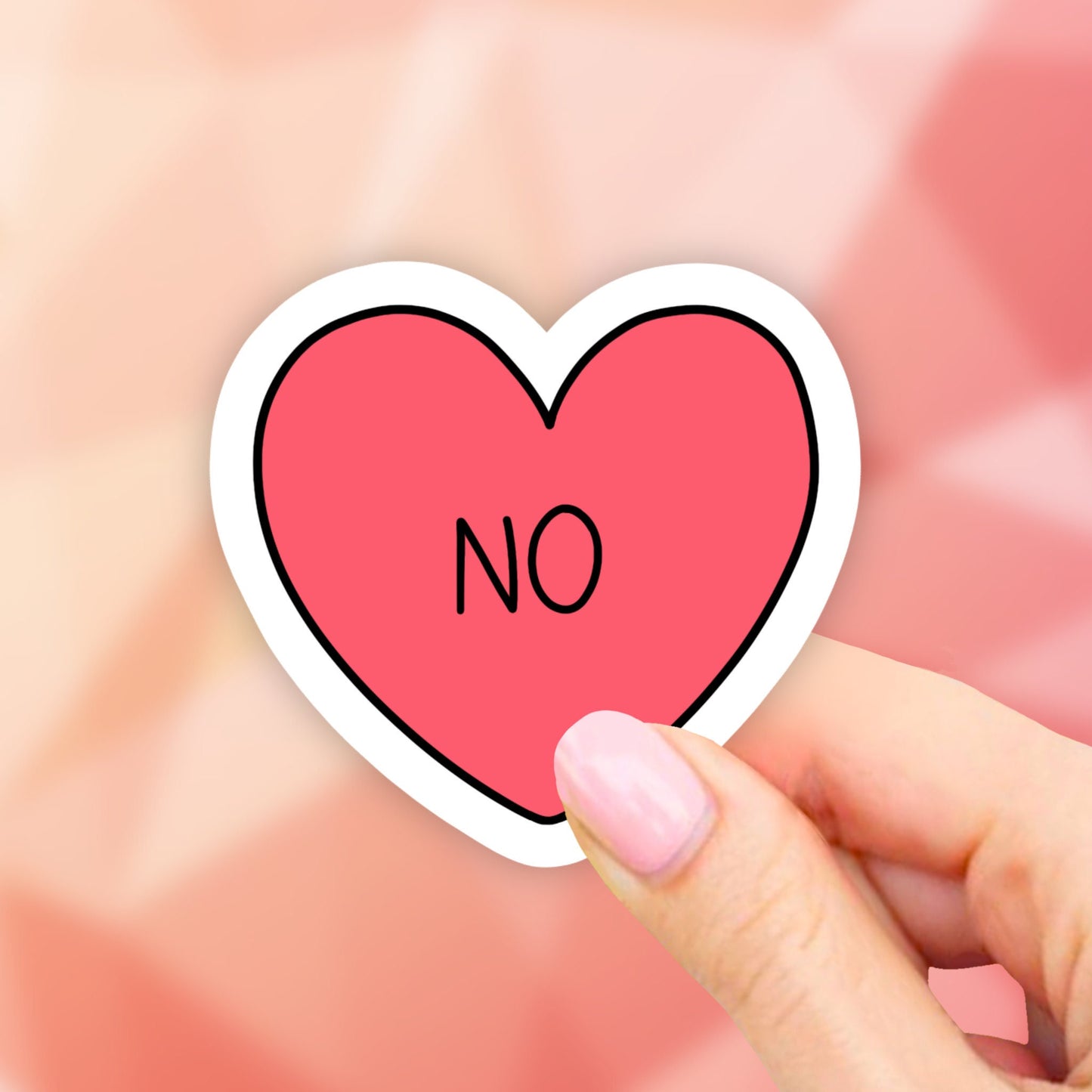 No Heart Sticker, Hand drawn laptop stickers, Laptop Decal, Aesthetic Stickers, Water bottle, Computer stickers, Water bottle Sticker, vinyl