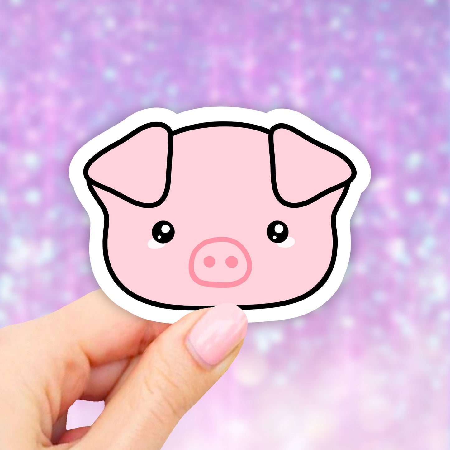Cute Piggie Sticker, Pig Vinyl Stickers, VSCO Stickers, Laptop Stickers, Aesthetic stickers, Laptop decal, Water bottle, Computer Bumper
