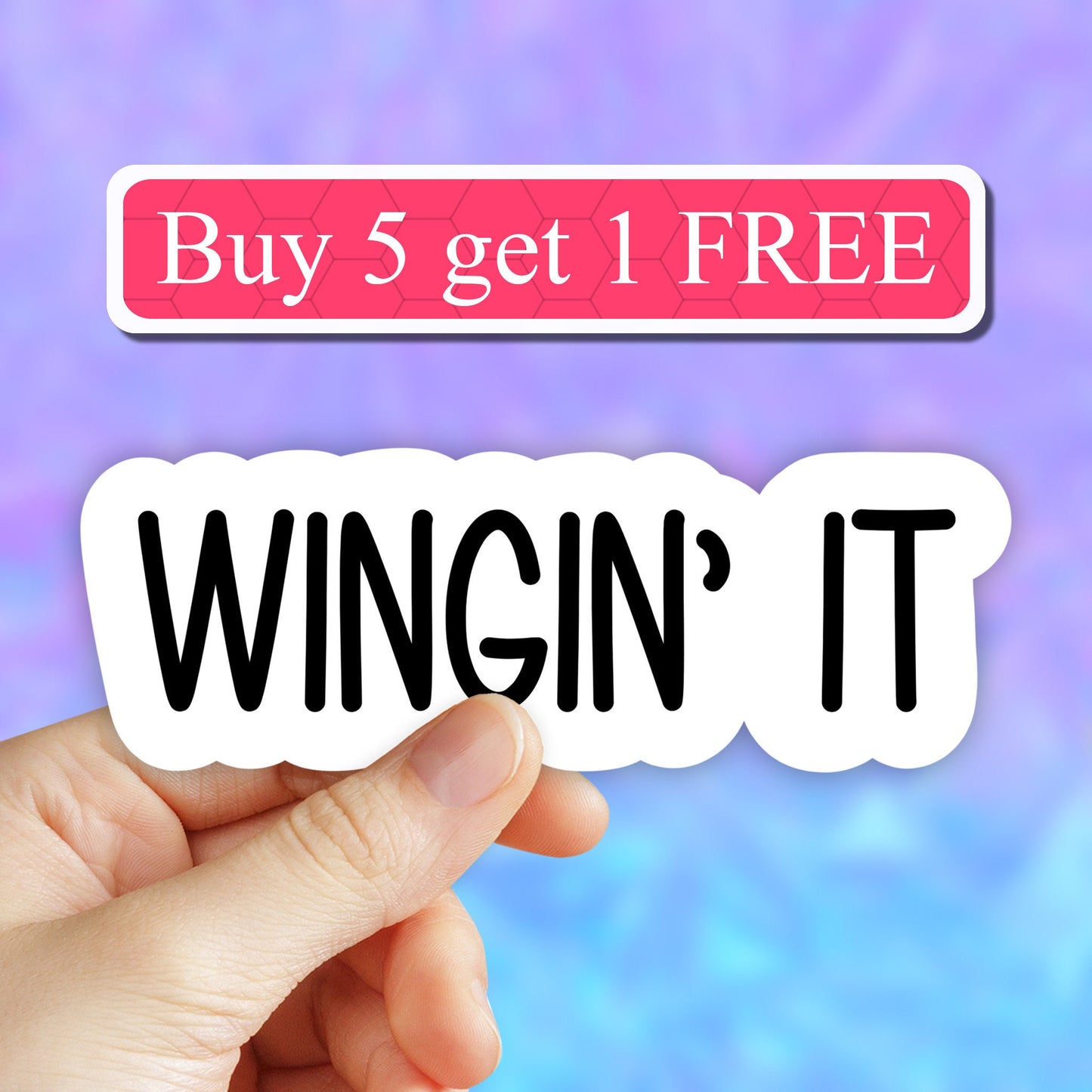 Wingin it sticker, funny sticker, motivational laptop decals, gym motivation, tumbler stickers, water bottle sticker, water bottle decal