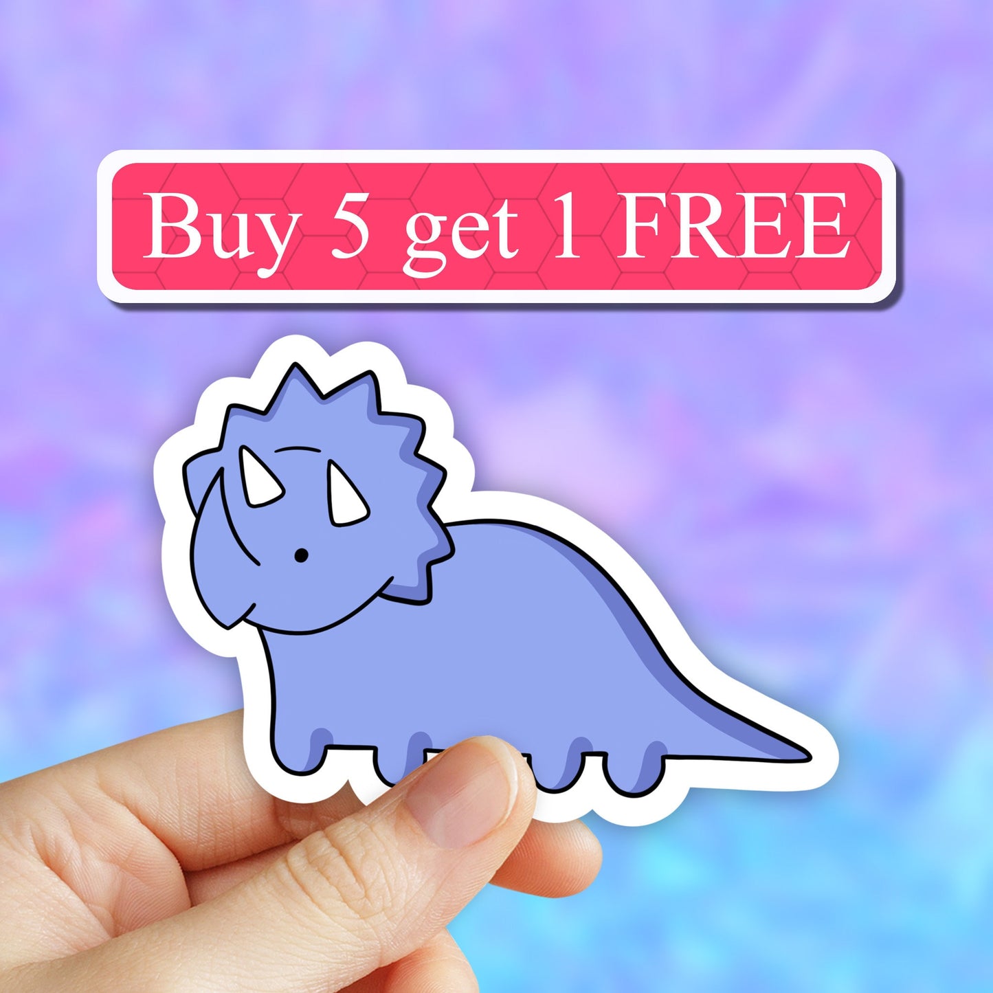 Cute purple Dinosaur Sticker, cute Dino Stickers, Laptop stickers, Aesthetic Stickers, Water bottle Stickers, Computer stickers, vinyl decal
