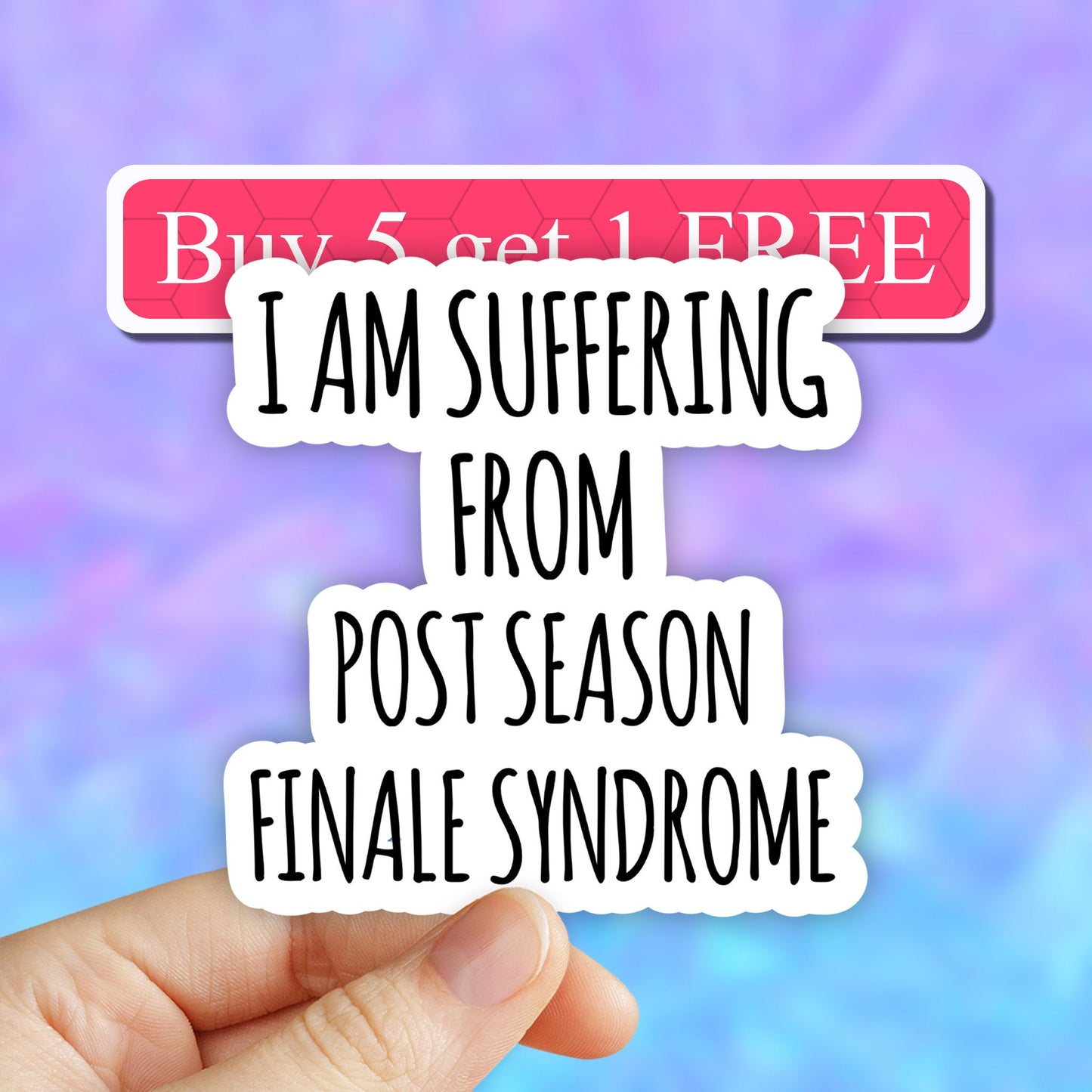 I am Suffering From Post Season Finale Syndrome Sticker, The Office TV Show Stickers, Laptop Stickers, Aesthetic Stickers, GOT Sticker