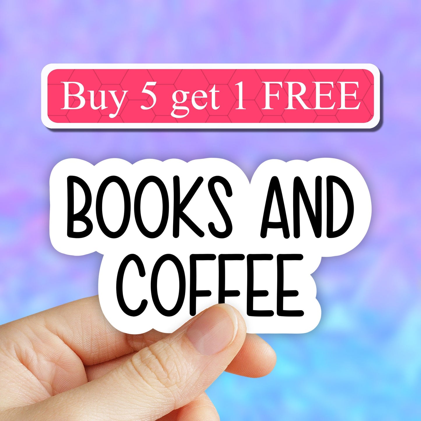 books and coffee sticker, book nerd sticker, reading laptop decals, read more books, tumbler stickers, books water bottle sticker, decals