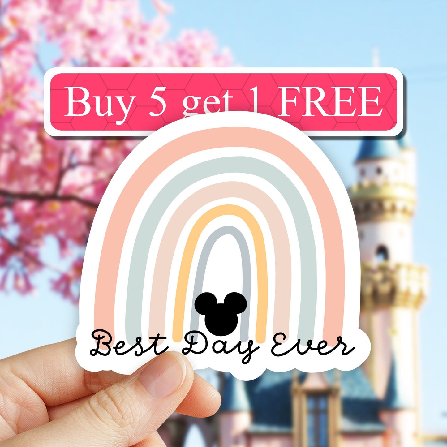Best day ever rainbow sticker, cute motivational stickers, laptop decal, water bottle stickers, cute stickers, vinylsticker, tumbler sticker