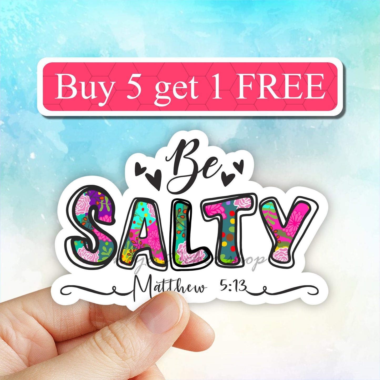 Be Salty Christian Sticker, Scripture Sticker, Vinyl Sticker, Bible Journal Sticker, Aesthetic Sticker, Bible Journal Sticker, Faith Sticker