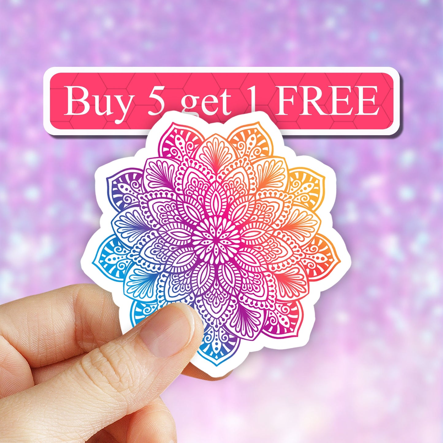 Beautiful Mandala Decal, Bohemian sticker, Laptop stickers, Boha Mandala Decal, Zenspire Stickers, Aesthetic Stickers, Water bottle Stickers