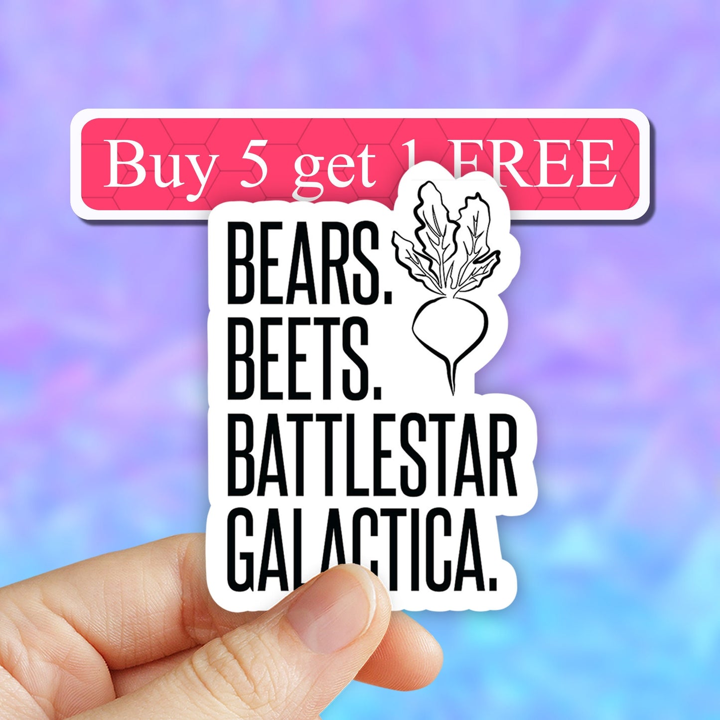 Bears Beets Battlestar Sticker, The Office Sticker, funny Sticker, Laptop stickers, funnyStickers, Water bottle Stickers, laptop decal, car