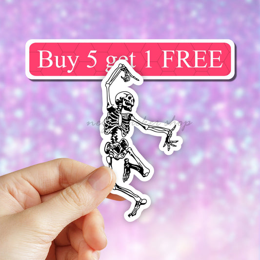 Dancing skeleton sticker, vinyl stickers, meme sticker, dance funny laptop stickers, laptop decal, tumbler stickers, waterbottle decal