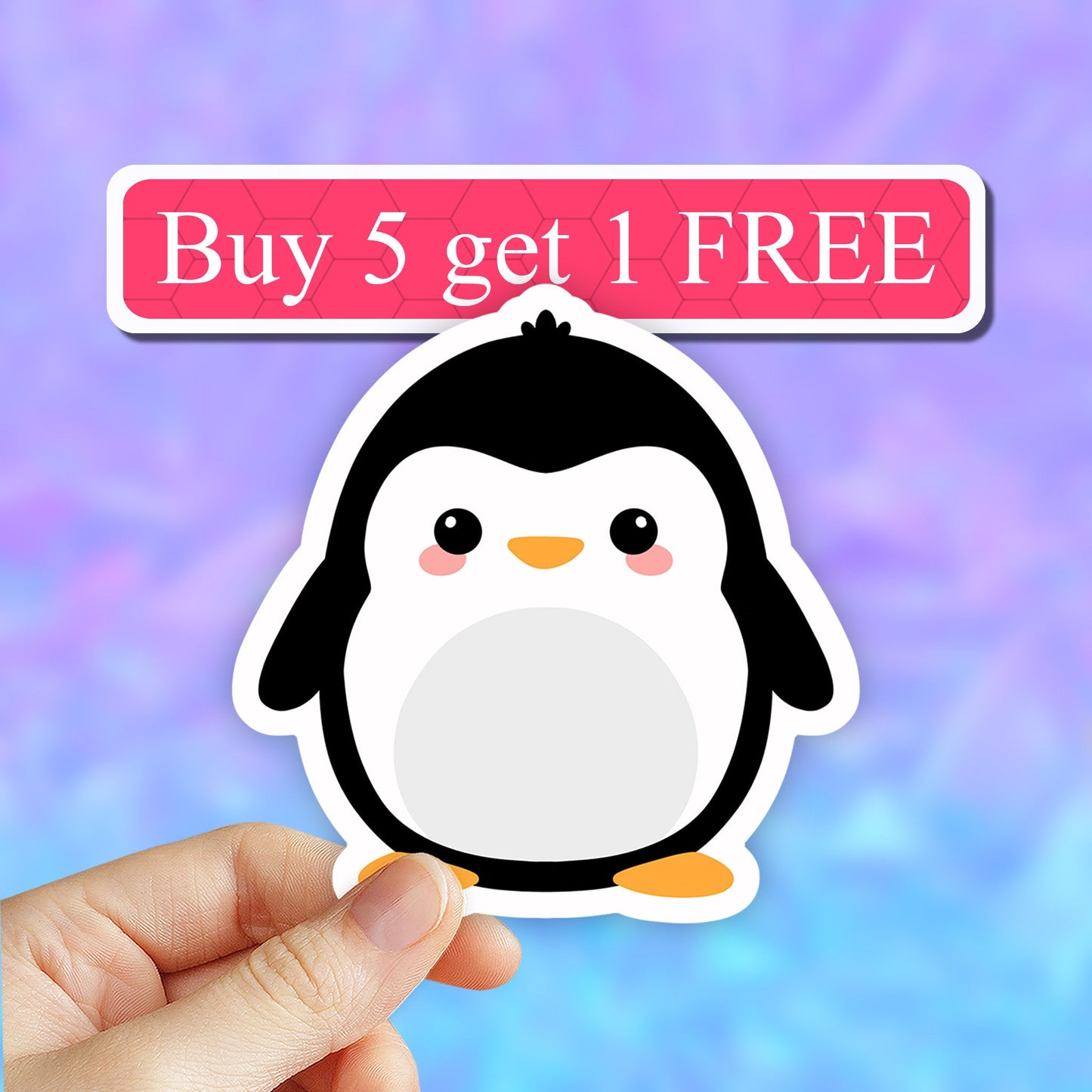 Cute Penguin Sticker, VSCO Stickers, Laptop Stickers, Sassy Aesthetic stickers, Laptop decal, Animal stickers, Computer, Bumper Sticker
