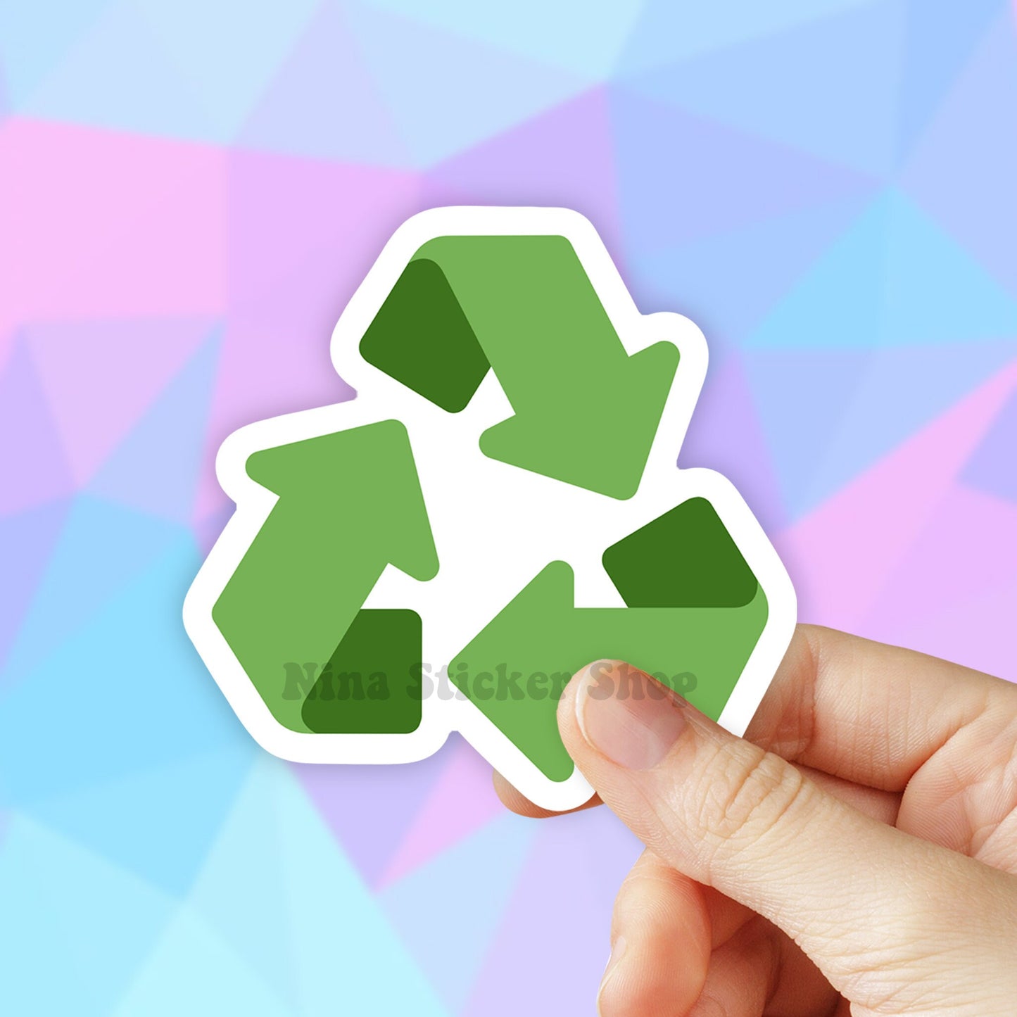 Recycle Sticker, Laptop Stickers, VSCO Stickers, Aesthetic, Vinyl Decal, Water bottle, Computer Sticker, Tumbler