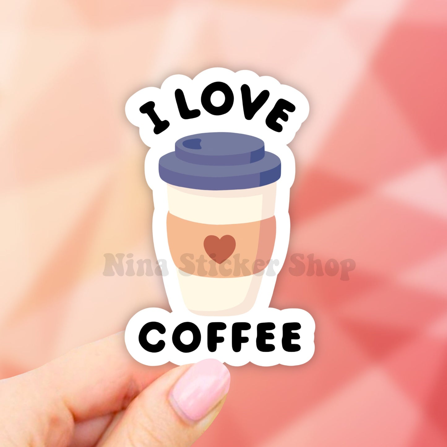 I Love Coffee Sticker - Coffee Decal
