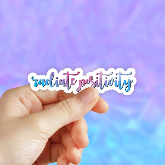 Watercolor Radiate Positivity Sticker