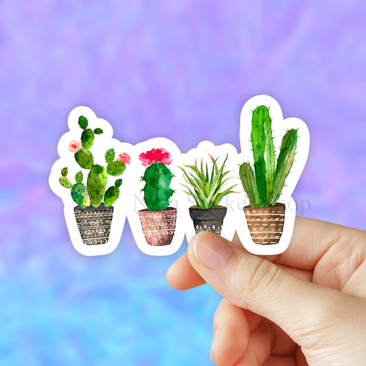 Succulent Pots Sticker, Cactus Stickers, Plant Mom Lady, Laptop Stickers, Aesthetic Stickers, Vinyl Stickers, waterbottle Stickers, Computer