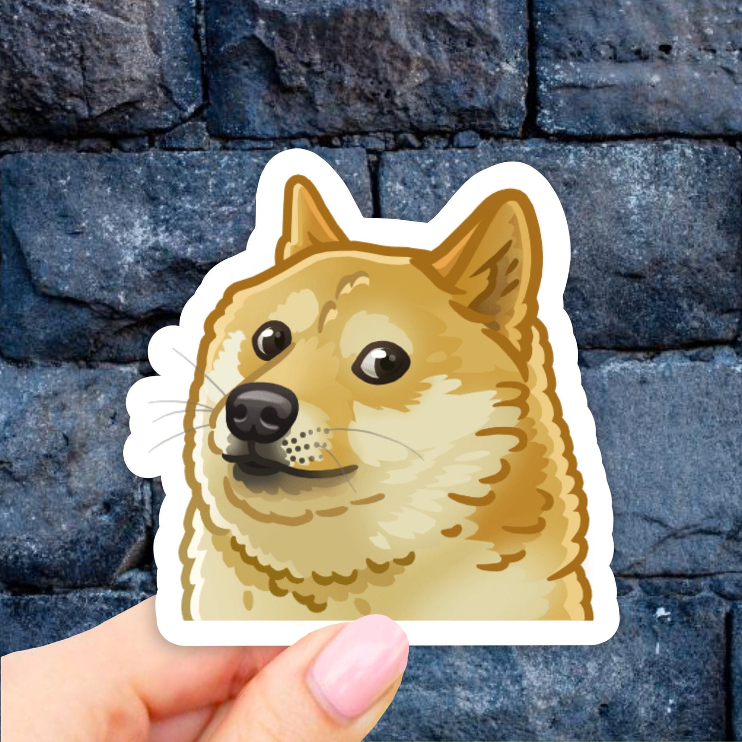 Doge Meme Sticker, Pet Dog Sticker, Laptop Stickers, VSCO Stickers, Aesthetic Stickers, Vinyl Decal, Water bottle, Computer Sticker