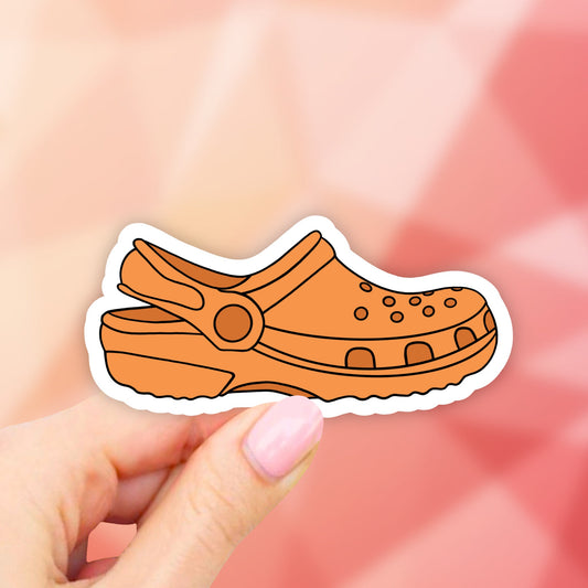 Orange Croc Sticker, VSCO Stickers, Croc Stickers, Aesthetic Stickers, Water bottle Stickers, Computer Stickers, Waterproof Stickers, Vinyl