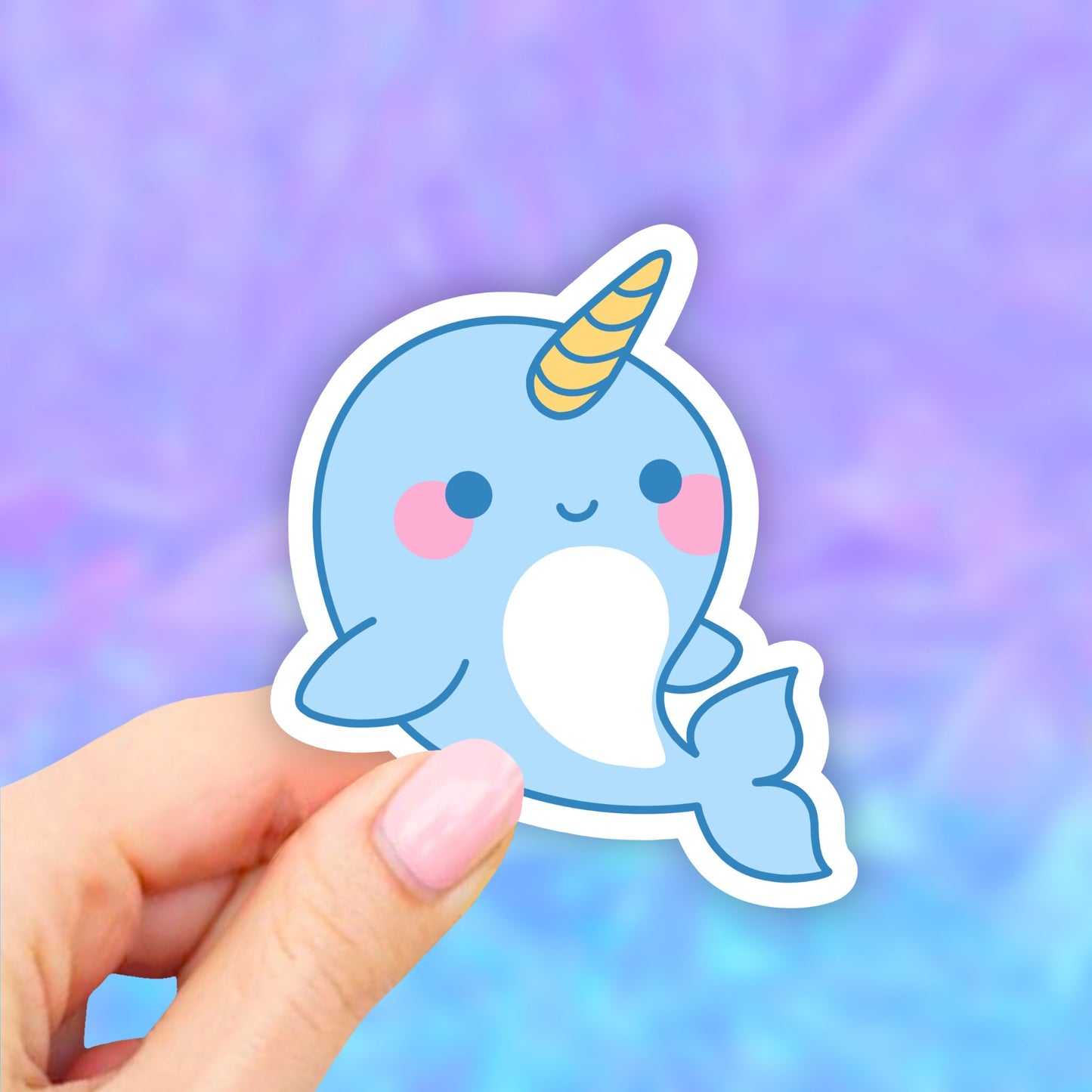 Narwhal Sticker, Laptop stickers, Aesthetic Stickers, Water bottle Stickers, Computer stickers, Waterproof Stickers, Vinyl Stickers, Decal