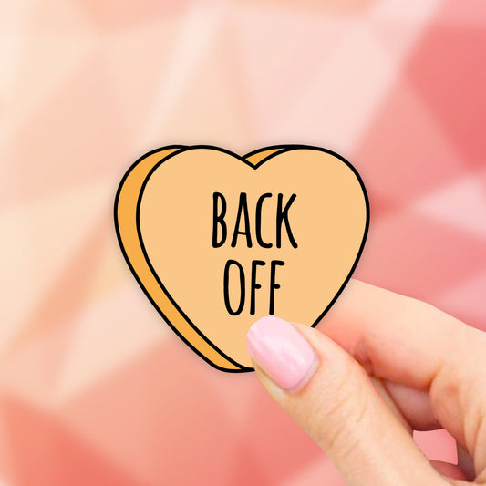 Back off Sticker, VSCO Stickers, Laptop Stickers, Aesthetic Laptop decal, Water bottle Stickers, Computer Stickers, Vinyl Decal, Waterproof