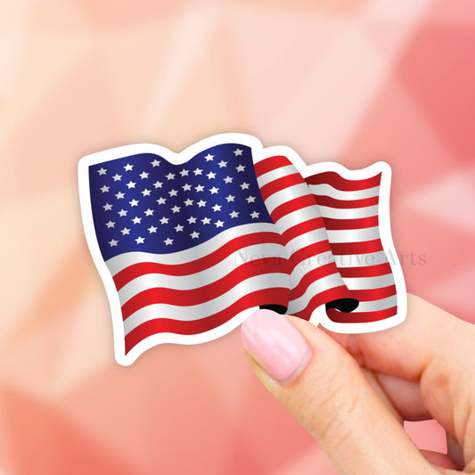 USA Flag Sticker, American Flag, VSCO Stickers, Laptop Decal, Aesthetic Stickers, Water bottle Stickers, Waterproof Stickers, Vinyl Sticker