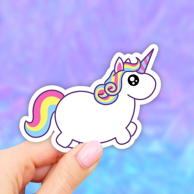 Cute unicorn Sticker, Aesthetic Stickers, Laptop Decal, Vinyl Stickers, Waterbottle Decal, Waterproof Stickers, Computer Stickers, Car Decal
