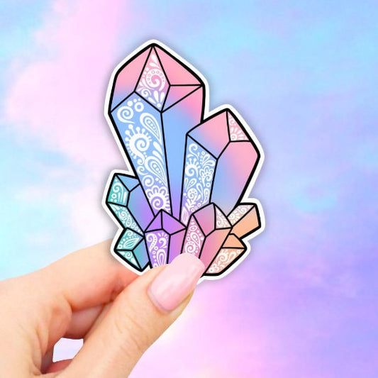 Mandala Crystal Sticker, vinyl Stickers, Laptop Decal, Vinyl Stickers, Waterbottle Decal, Waterproof Stickers, Computer Stickers, Car Decal