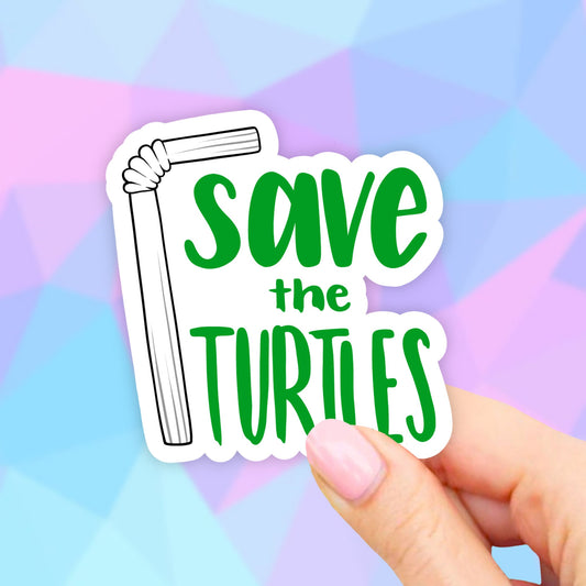 Save the Turtles Sticker, VSCO Stickers, wave Ocean Sticker, Laptop Stickers, Water bottle sticker, Vinyl Laptop, Aesthetic Stickers, Vinyl