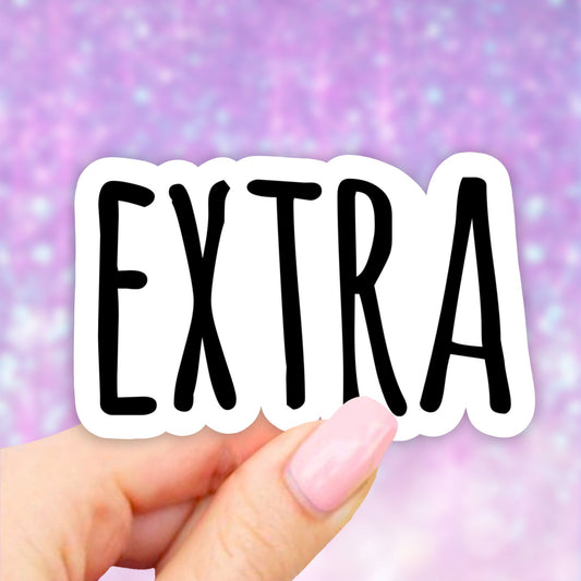 Extra Sticker, Laptop Decal, Best friend Gift, Laptop Stickers, Aesthetic Stickers, Water bottle Stickers, Vinyl, waterproof Stickers