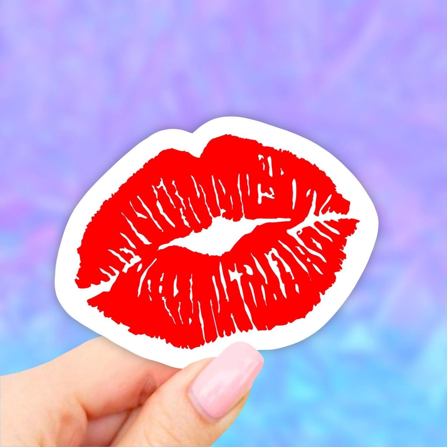 Kiss Lips Sticker Decal, Laptop Stickers, VSCO Stickers, Laptop, Aesthetic, Vinyl Decal, Water bottle Sticker, Computer Sticker, Tumbler