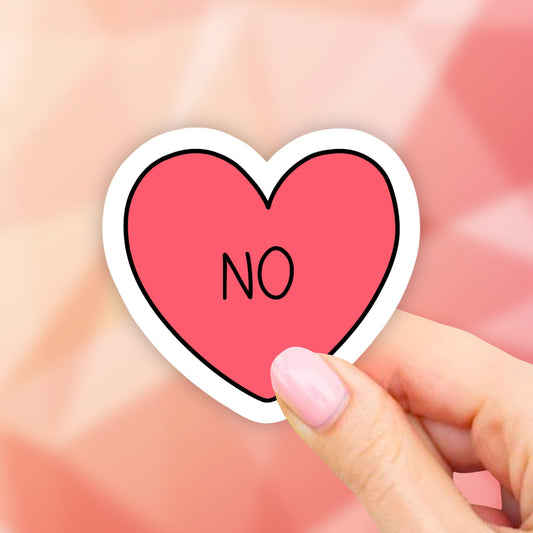 No Heart Sticker, Hand drawn laptop stickers, Laptop Decal, Aesthetic Stickers, Water bottle, Computer stickers, Water bottle Sticker, vinyl