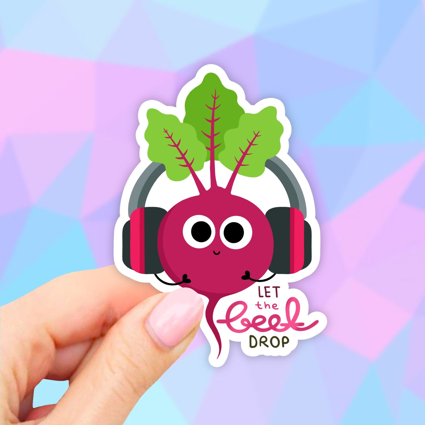 Let the beet Drop Sticker, Laptop Sticker, waterbottle Sticker, Aesthetic Stickers, Laptop Decal, Computer Stickers, Tumbler Stickers