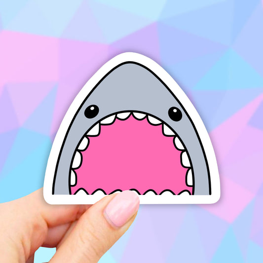 Shark Jaw Sticker, Laptop Sticker, imessage iPhone stickers, Jaws Sticker, Car Decal, Aesthetic Stickers, Water bottle, Computer stickers