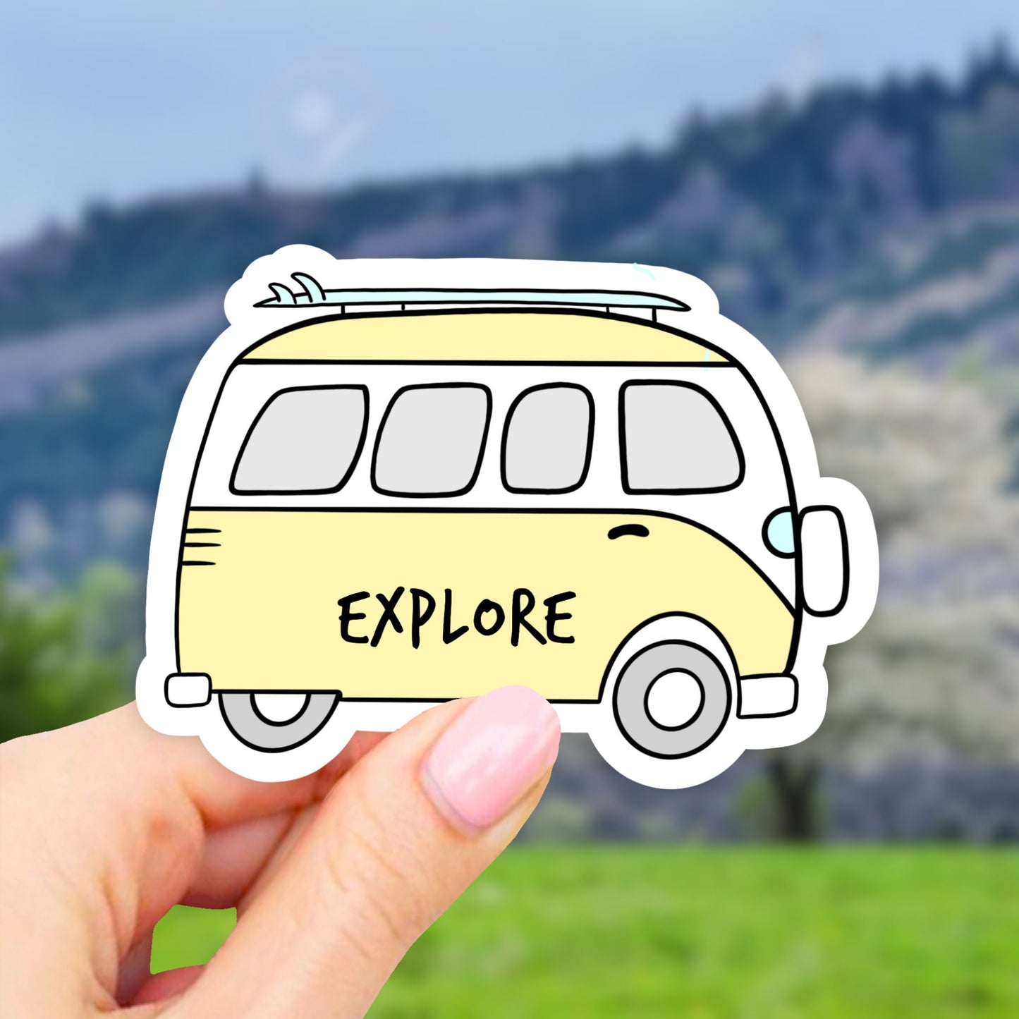 Explore Van Sticker, Laptop stickers, Car Decal, Camping Decal, Aesthetic Stickers, Water bottle Stickers, Computer stickers