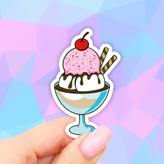 Ice Cream Sticker, Laptop stickers, Aesthetic Stickers, Water bottle Stickers, Computer stickers, Waterproof Stickers, Vinyl Stickers