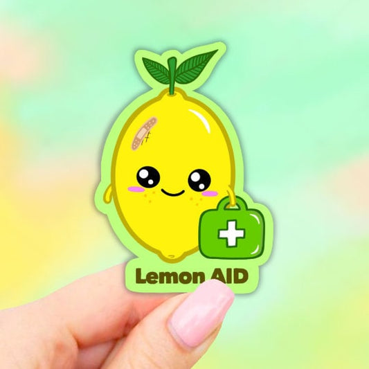 Lemon Aid Sticker, Laptop stickers, Aesthetic Stickers, Water bottle Stickers, Computer stickers, Waterproof Stickers, Cute Decals