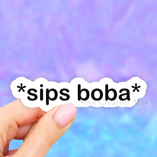 Sips Boba Sticker, Laptop stickers, VSCO Stickers, Best Friend Gift, Trendy Stickers, Aesthetic Stickers, Water bottle Stickers, Computer