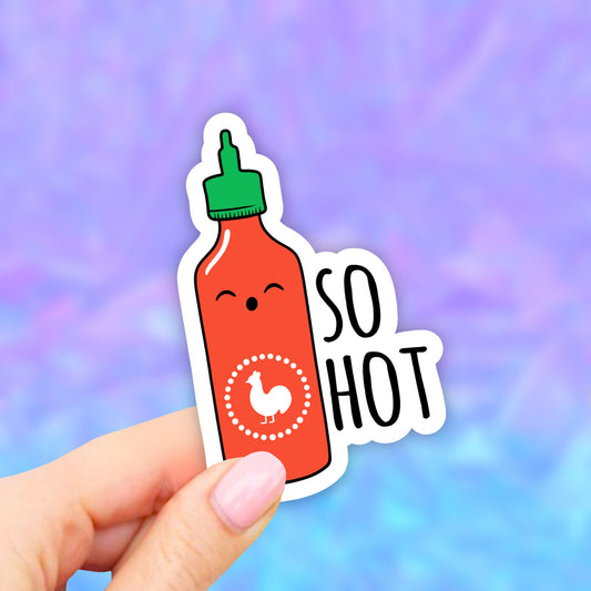 So Hot - Hot Sauce Sticker, Chili's Stickers, Laptop Stickers, Aesthetic Stickers, kawai food Stickers, Computer Decal, Tumbler Stickers