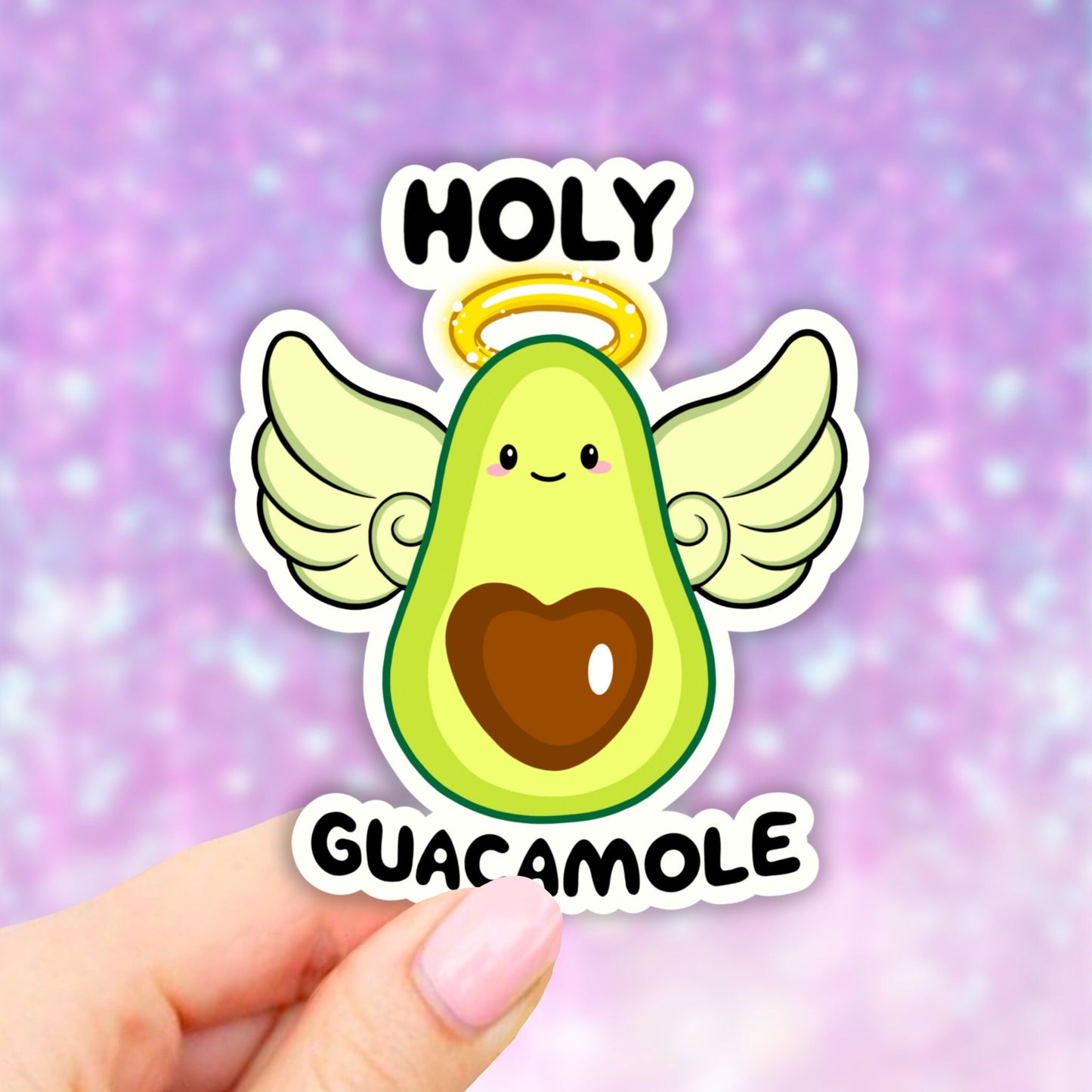 Holy Guacamole Sticker, Guac Sticker, Avocado Stickers, Laptop stickers, Aesthetic Stickers, Water bottle Sticker, Tumbler Stickers, Avocado