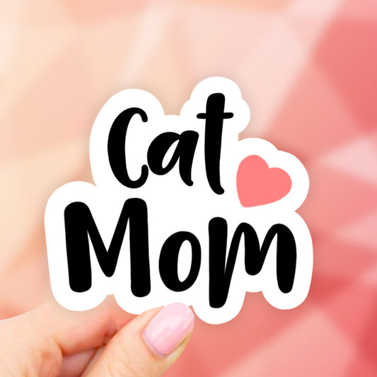 Cat mom Sticker, Cat Stickers, Pet stickers, Cat Mom Sticker, Laptop stickers, Aesthetic Stickers, Wate rbottle sticker, Vinyl Stickers