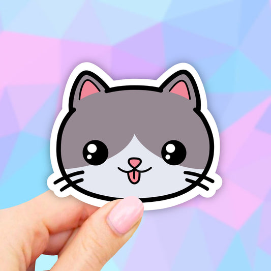 Cute Cat Sticker, Laptop stickers, Laptop decal, Aesthetic Stickers, Water bottle Stickers, Computer stickers, Waterproof Stickers, macbook