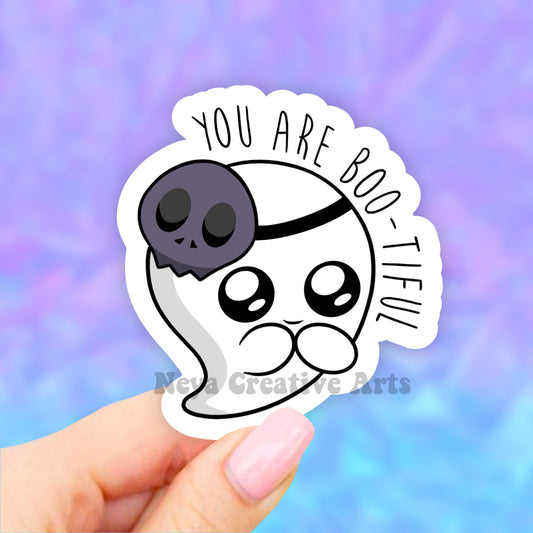 Cute ghost sticker, Self care motivational laptop stickers, aesthetic stickers, water bottle stickers, computer stickers, quotes stickers