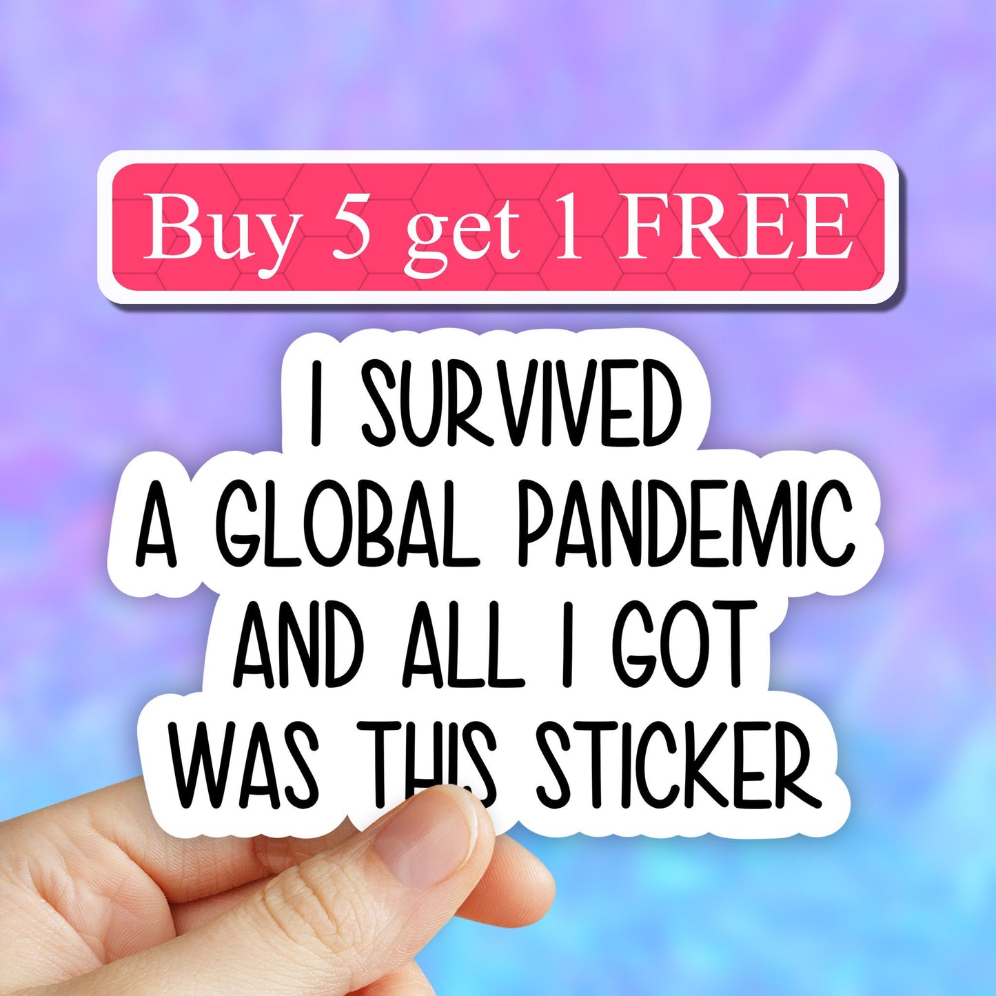 I survived a global pandemic and all I got was this sticker, Quarantine decal, sarcastic stickers, Laptop Decal, funny Popular stickers