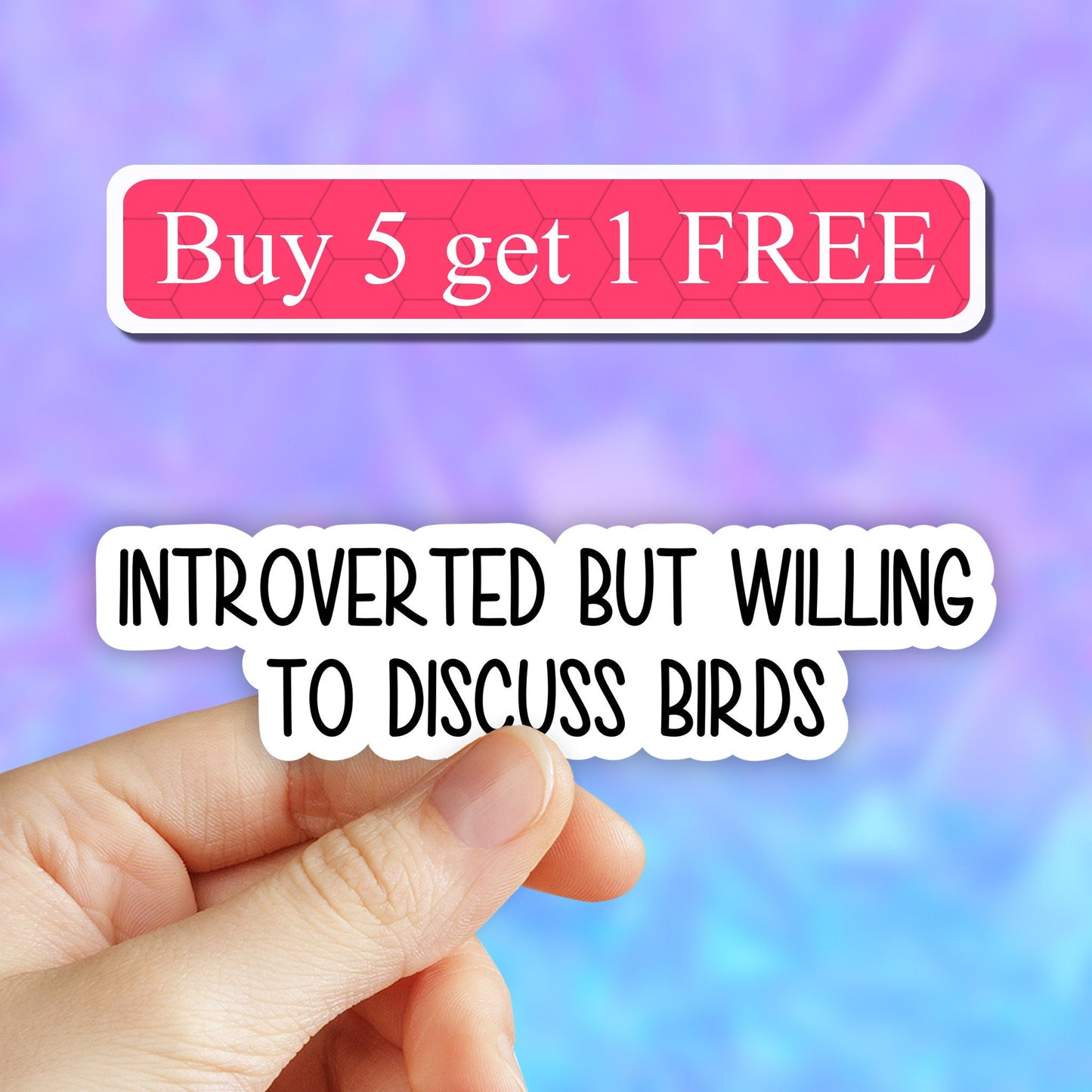 Introverted but willing to discuss birds sticker, bird funny sticker, laptop decal, bird tumbler sticker, water bottle sticker, water bottle