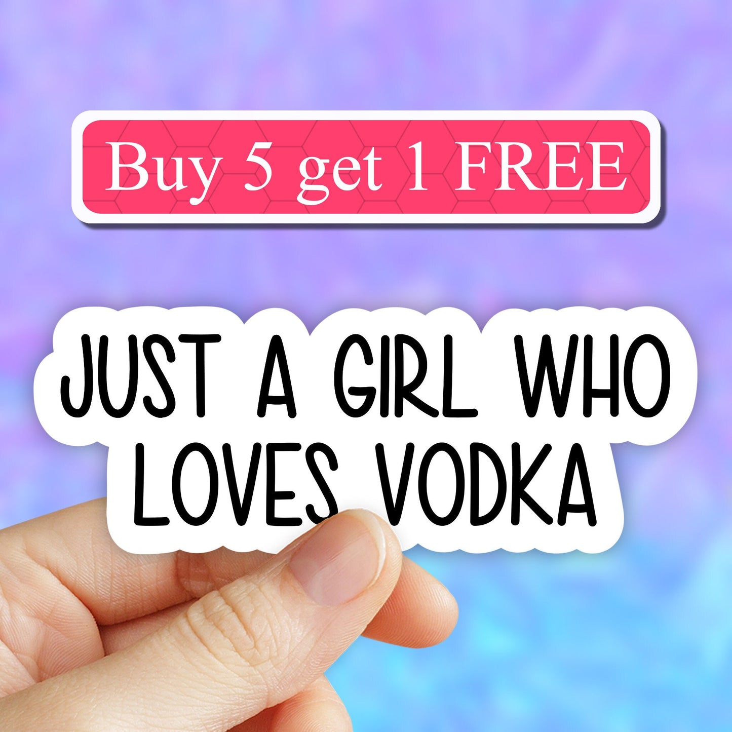 Just a girl who loves vodka sticker, Vodka laptop sticker, vodka funny stickers, laptop decals, tumbler stickers, vodka water bottle sticker