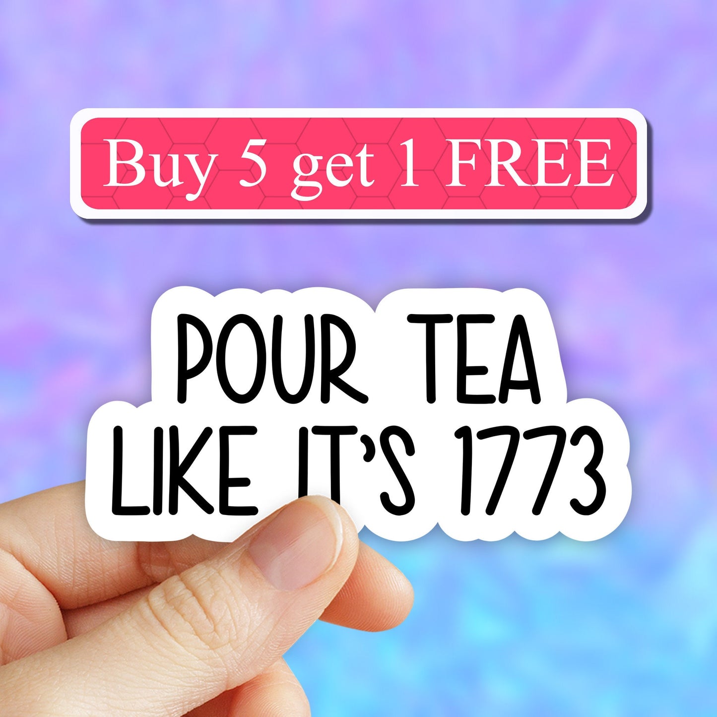 Pour tea like its 1773 sticker, history sticker, Tea stickers, sips tea, laptop decals, tumbler stickers, water bottle sticker, water bottle